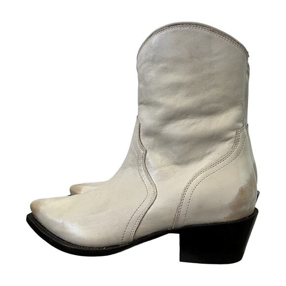 Tecovas The Dakota Women's Cowgirl Boots Size 8.5 Whitewash Bovine Western NWOB - Picture 3 of 16